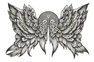 Angel wings tattoo design idea