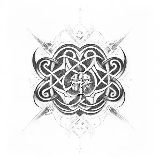 cruz católica com a data 2020 tattoo design idea