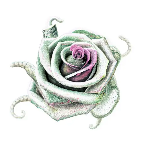 a rose with a snake wrapped around it it  tattoo design idea