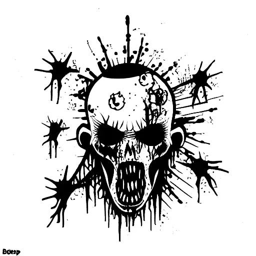 the walking dead zombie  tattoo design idea