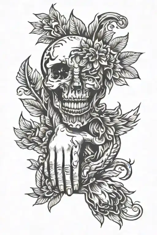 Adam's creation hands tattoo design idea