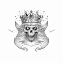 the words create like a god command like a king outline create in red and outline king in green  tattoo design idea