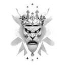 the words create like a god command like a king outline create in red and outline king in green  tattoo design idea