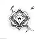 death with dices tattoo design idea