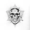 death with dices tattoo design idea
