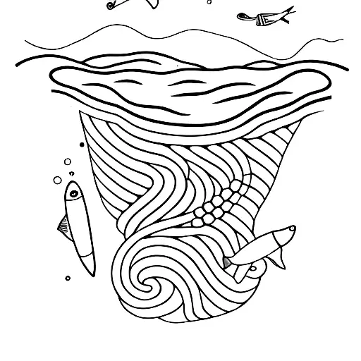A teacher conducting a symphony of swimming strokes tattoo design idea