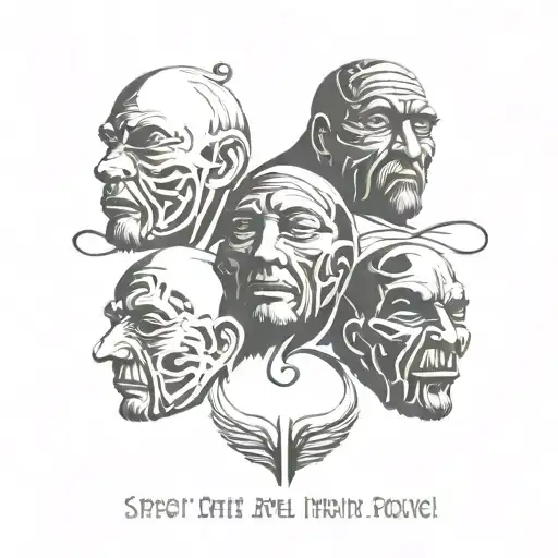 bible verse see no evil speak no evil tattoo design idea