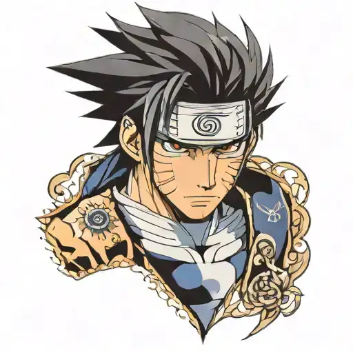 sasuke eyes with small lit around  tattoo design idea