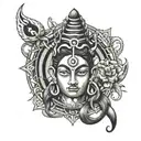 lord shiva third eye tattoo design idea