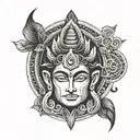lord shiva third eye tattoo design idea