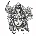 lord shiva third eye tattoo design idea