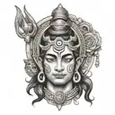 lord shiva third eye tattoo design idea