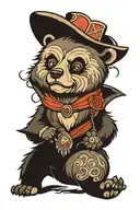 traditional bear tattoo design idea