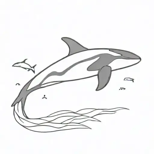 orca whale tattoo design idea