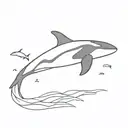 orca whale tattoo design idea