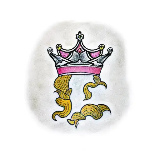 traditional crown tattoo outline