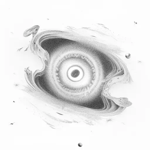 2d black hole tattoo design idea