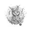 something funny that shows how a person is late all the time  tattoo design idea