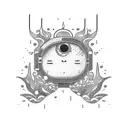 something funny that shows how a person is late all the time  tattoo design idea