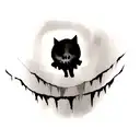 scull cat, dark, creepy  tattoo design idea