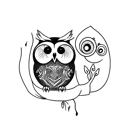 Owl tattoo design idea
