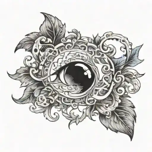This will have a cool, rustic feel. Here's a detailed description of the tattoo:  Placement: The tattoo will wrap around tattoo design idea