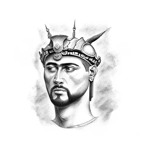 Roman Emperor muscle tattoo design idea
