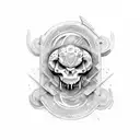 Roman muscle tattoo design idea