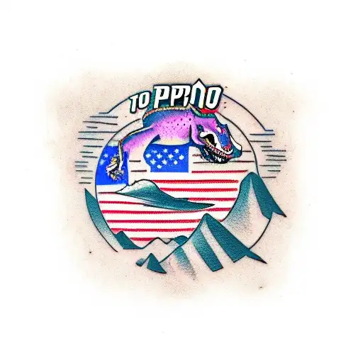 dinosaur planet space  tattoo design idea