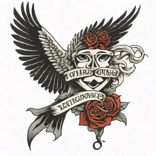 memorial tribute to dad walking tattoo design idea