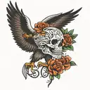 memorial tribute to dad walking tattoo design idea