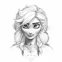 elsa tattoo design idea