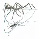 ant and sine wave tattoo design idea