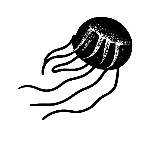 Long and Skinny Jellyfish tattoo design idea