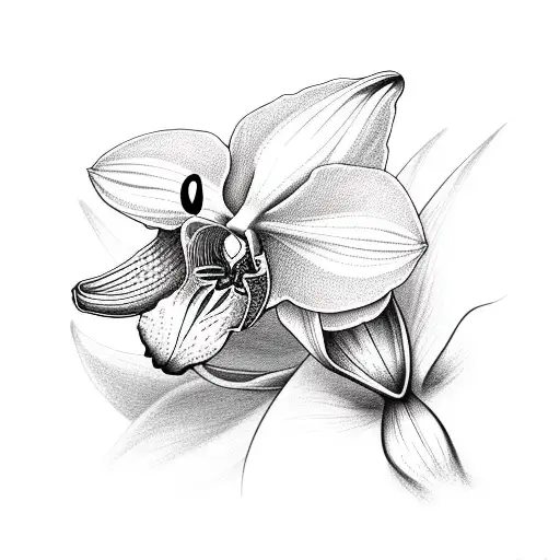 orchid, lilly, timepiece sleeve tattoo design idea