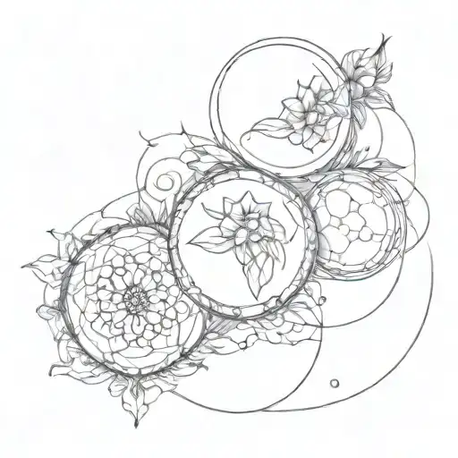 three clean circles tattoos newborn  tattoo design idea