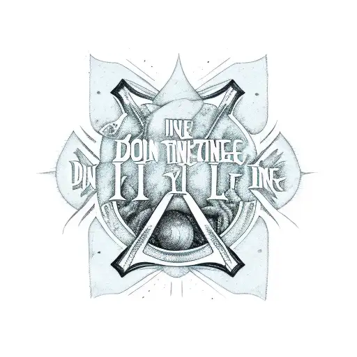 Ice Nine Kills logo surrounded by the quote "Don't throw your life away reaching for yesterday"  tattoo design idea