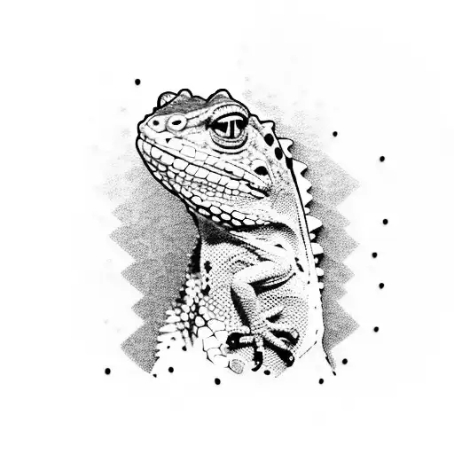 LIZARD leopard gecko tattoo design idea