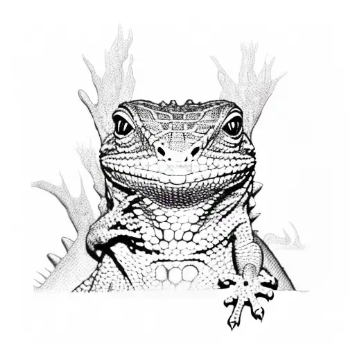 LIZARD leopard gecko tattoo design idea