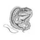 LIZARD leopard gecko tattoo design idea