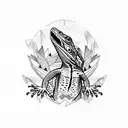 LIZARD leopard gecko tattoo design idea