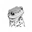 leopard gecko tattoo design idea