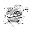 LIZARD leopard gecko tattoo design idea