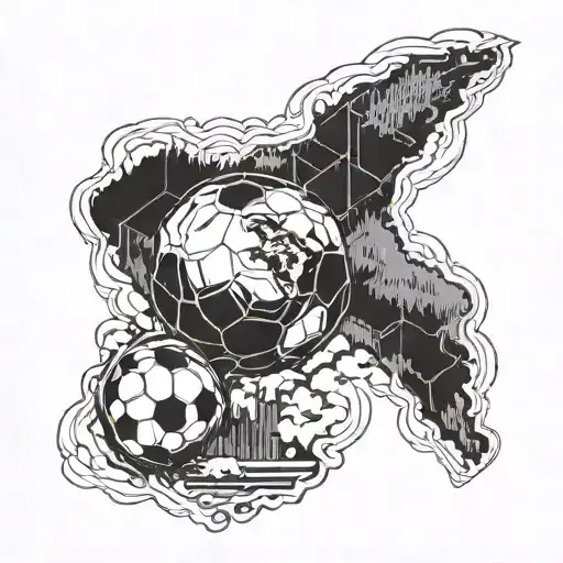 football with landscapes of Venezuela tattoo design idea