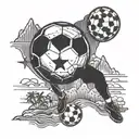 football with landscapes of Venezuela tattoo design idea
