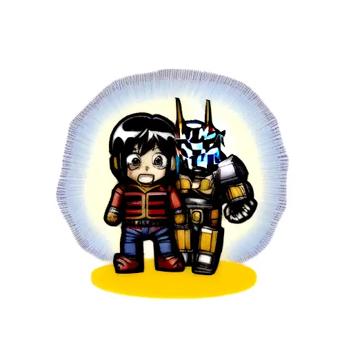 optimus prime y bumblebee chibi tattoo design idea