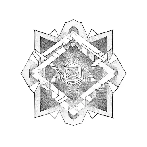 Roman stoic geometric tattoo design idea