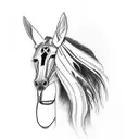 Native American war horse tattoo design idea