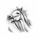 Native American war horse tattoo design idea