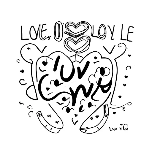 Simple writing "luv you more then a million school buses" tattoo design idea